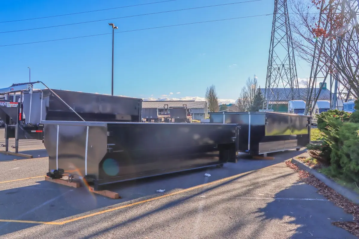 Roll-off dumpster ready for waste disposal at job site for 8 Yard Dumpster Rental in Altamont